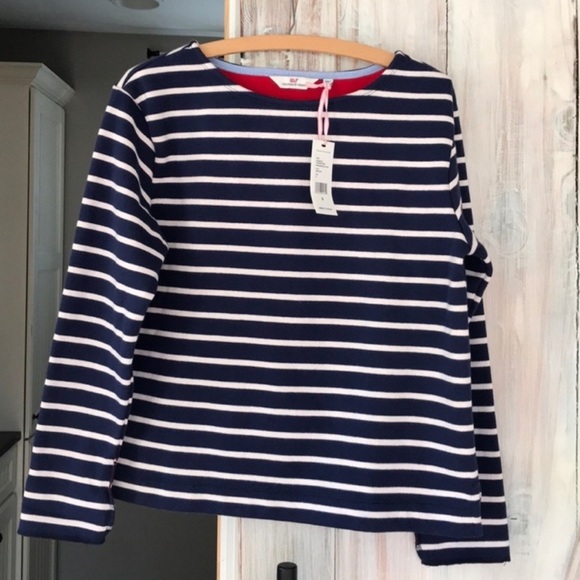 Vineyard Vines Striped Double Face Pullover - Picture 3 of 7